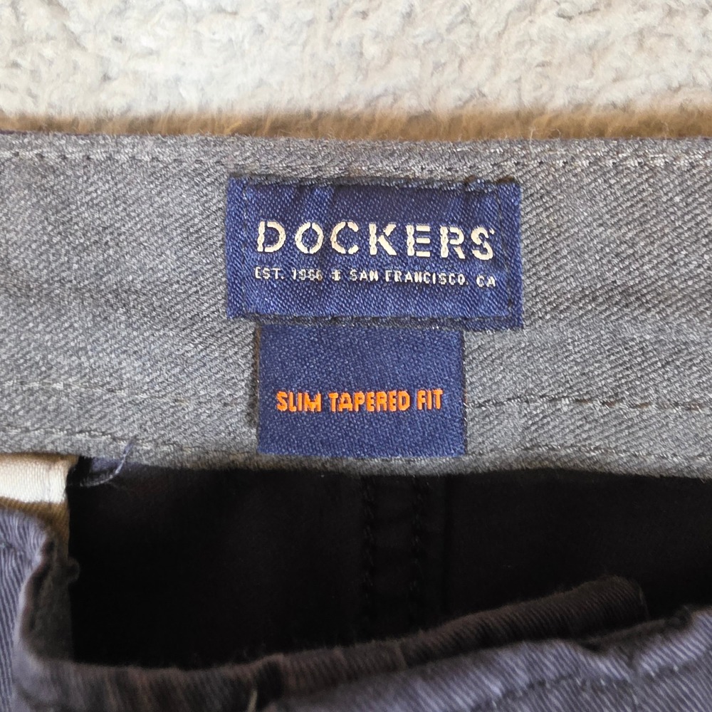 Dockers Smart 360 Flex Chino Pants Mens 32x29 Navy NWT Slim Tapered Fit - Picture 7 of 10